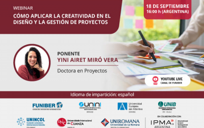 UNIB organiza el webinar «Cómo aplicar la creatividad en el diseño y la gestión de proyectos»